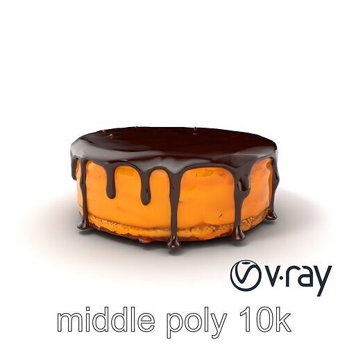 Rich Chocolate Ganache Cake model pack Low-poly 3D model 3