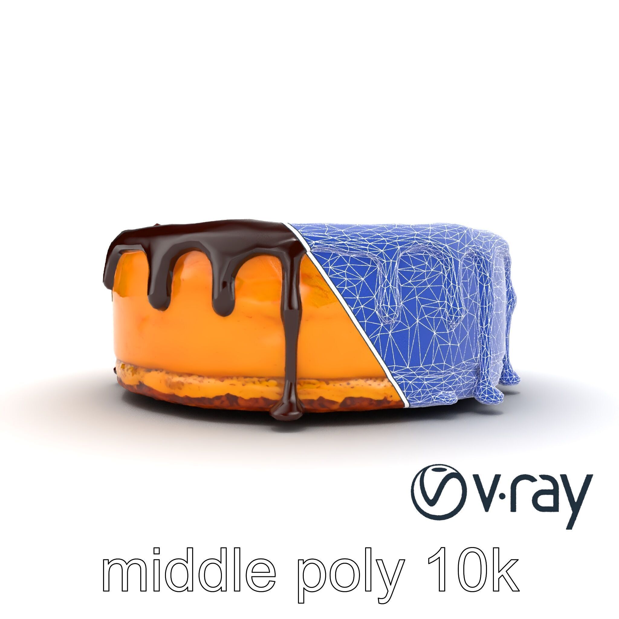 Rich Chocolate Ganache Cake model pack Low-poly 3D model_15