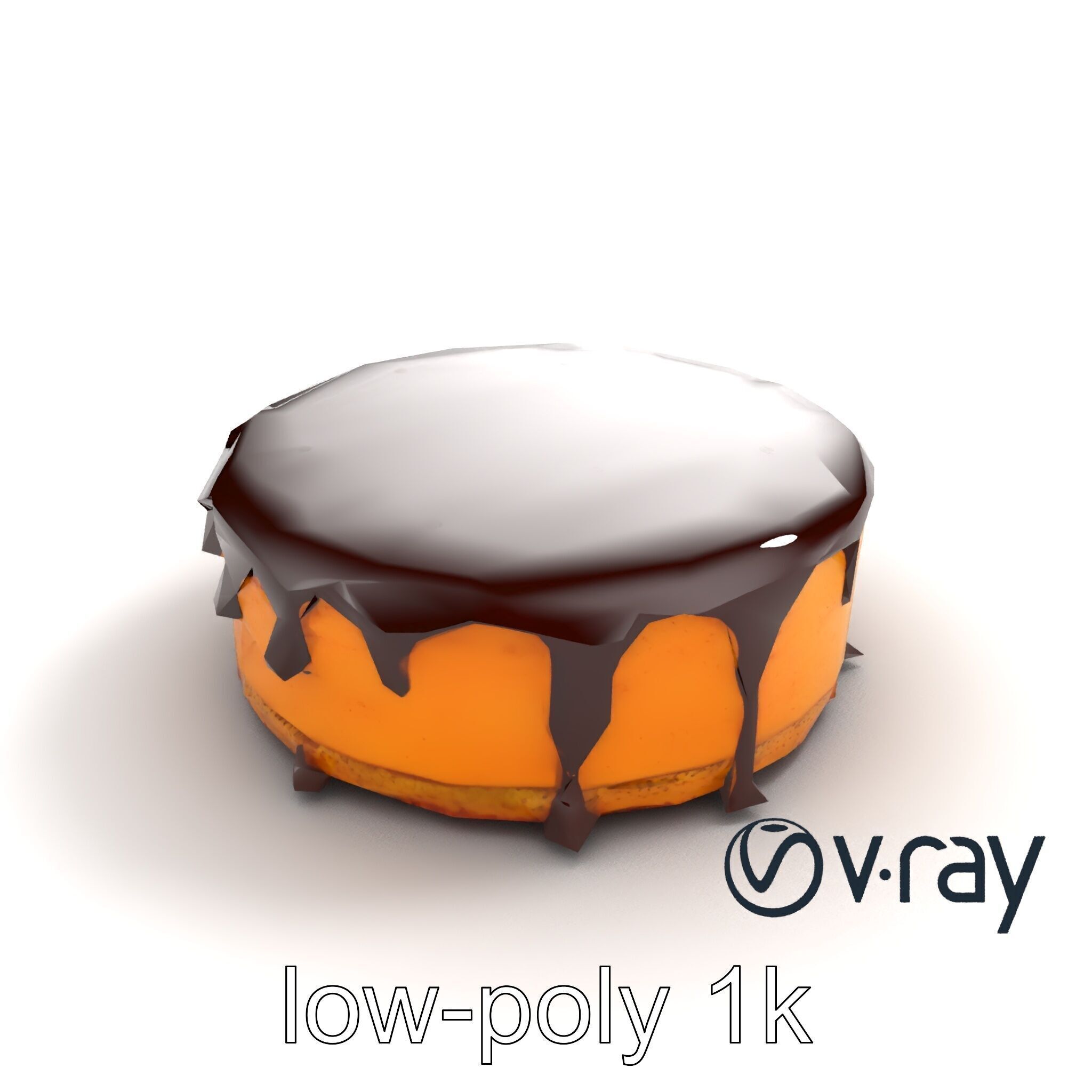 Rich Chocolate Ganache Cake model pack Low-poly 3D model_10