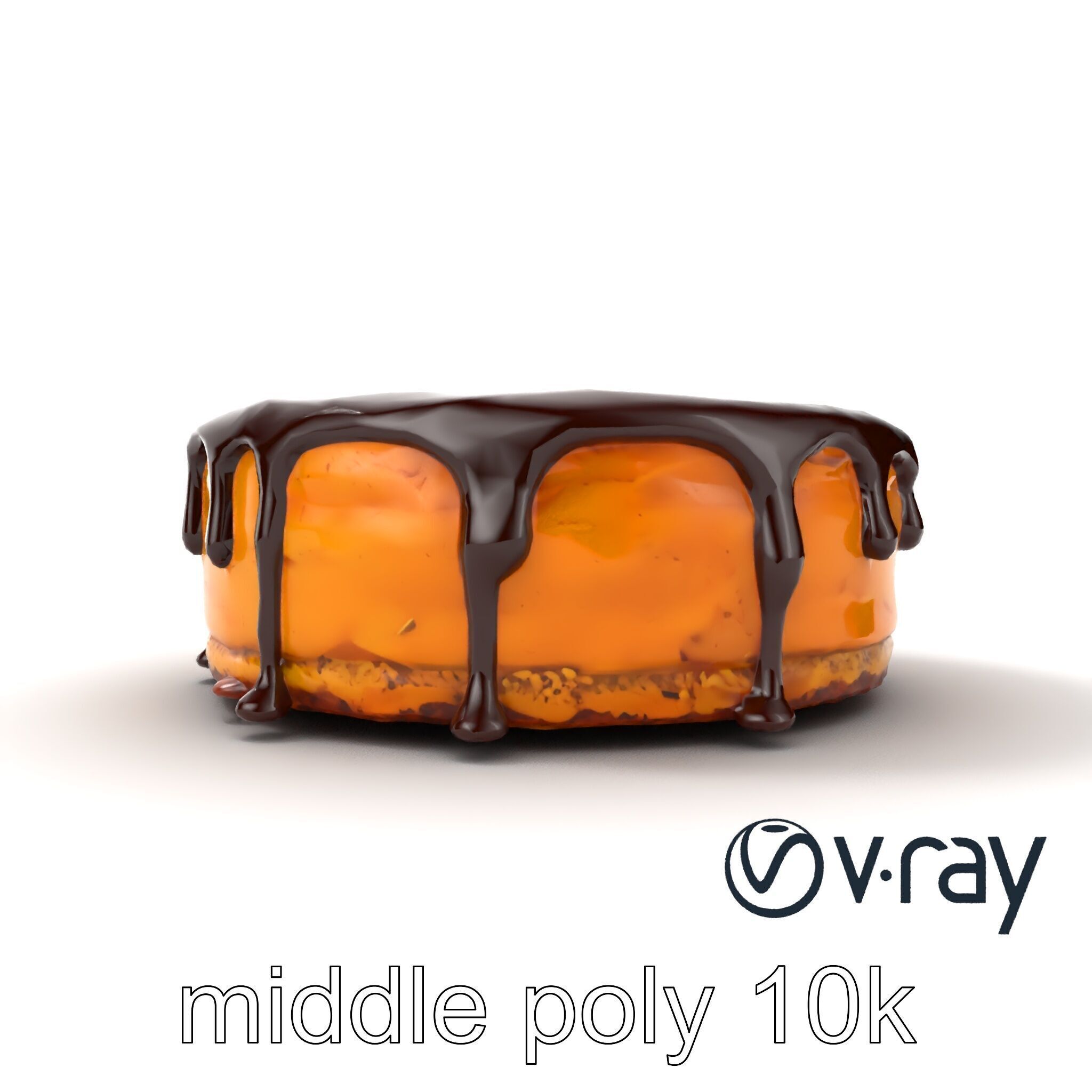 Rich Chocolate Ganache Cake model pack Low-poly 3D model_17