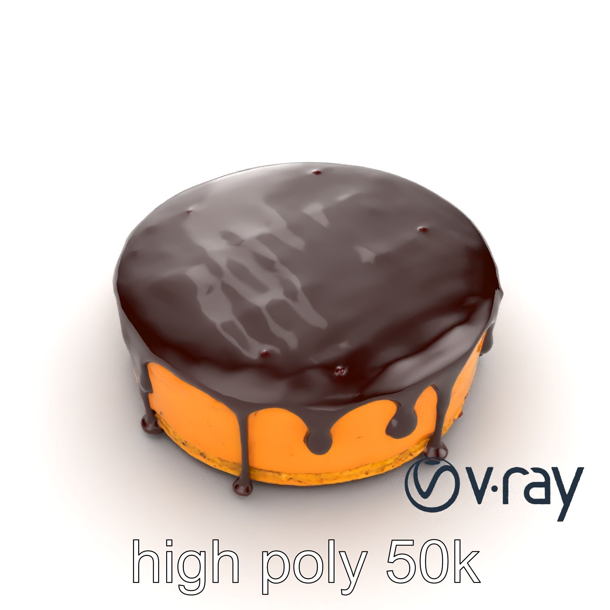 Rich Chocolate Ganache Cake model pack Low-poly 3D model_11