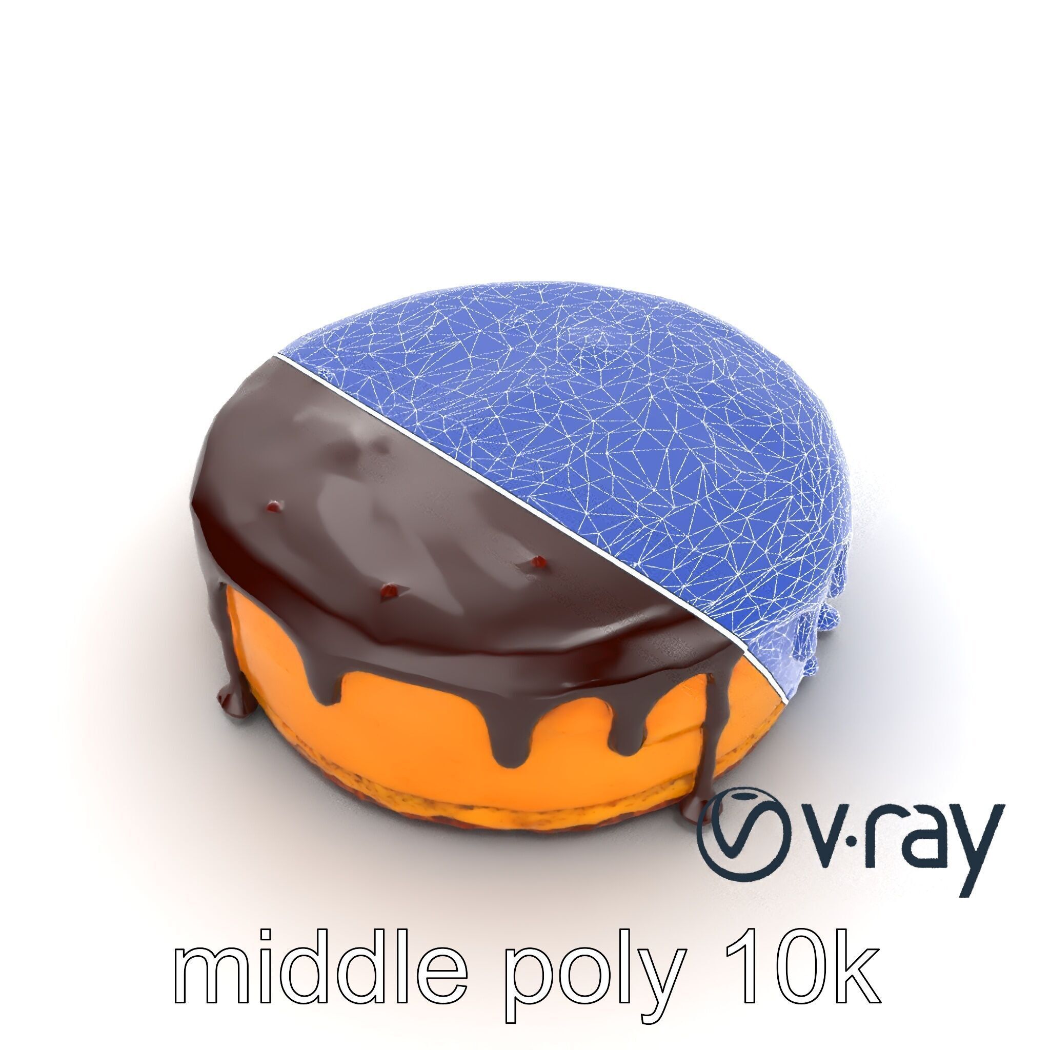 Rich Chocolate Ganache Cake model pack Low-poly 3D model_29