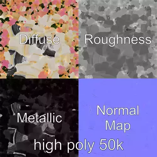 Elegant Vanilla Layer Cake with Piped Flowers model pack Low-poly 3D model