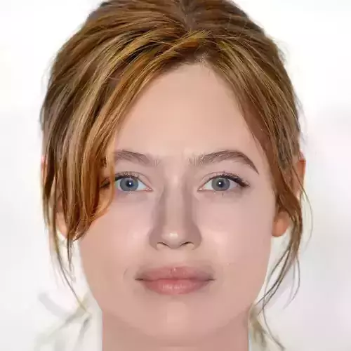 Lou de Laage Head - No Hair - Low poly head for game