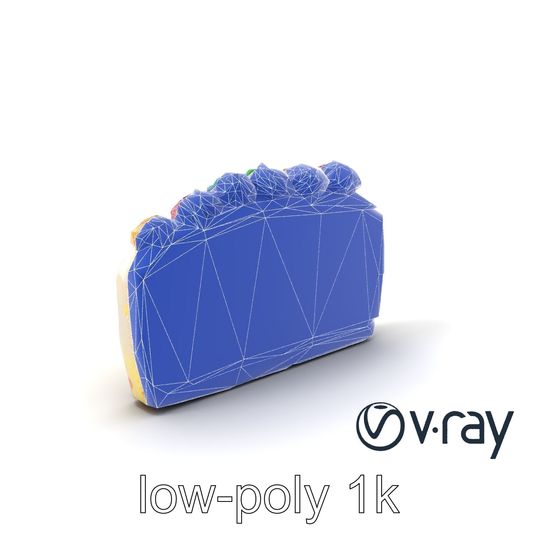 Vibrant Rainbow Cake 3D model pack Low-poly 3D model_7