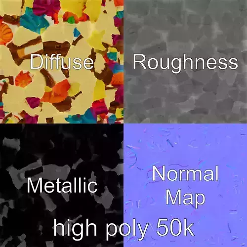 Vibrant Rainbow Cake 3D model pack