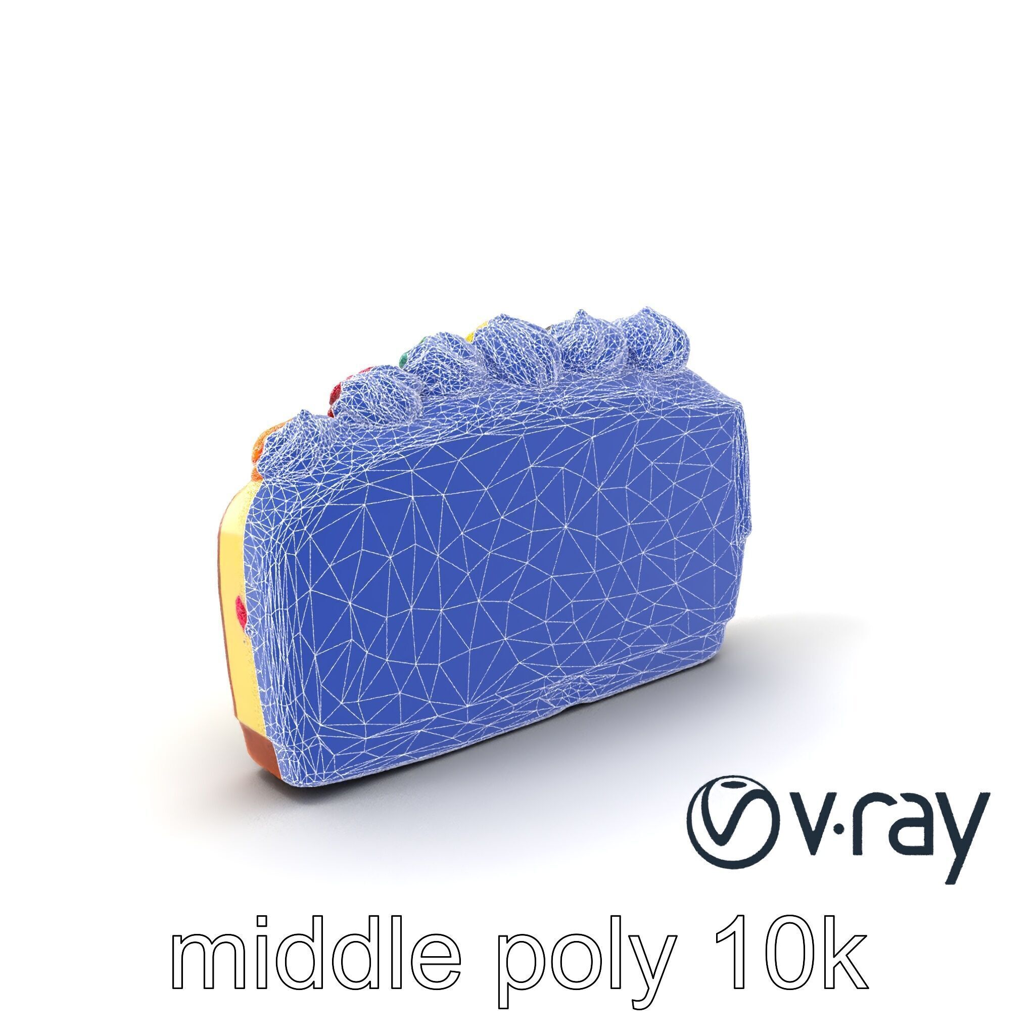 Vibrant Rainbow Cake 3D model pack Low-poly 3D model_31