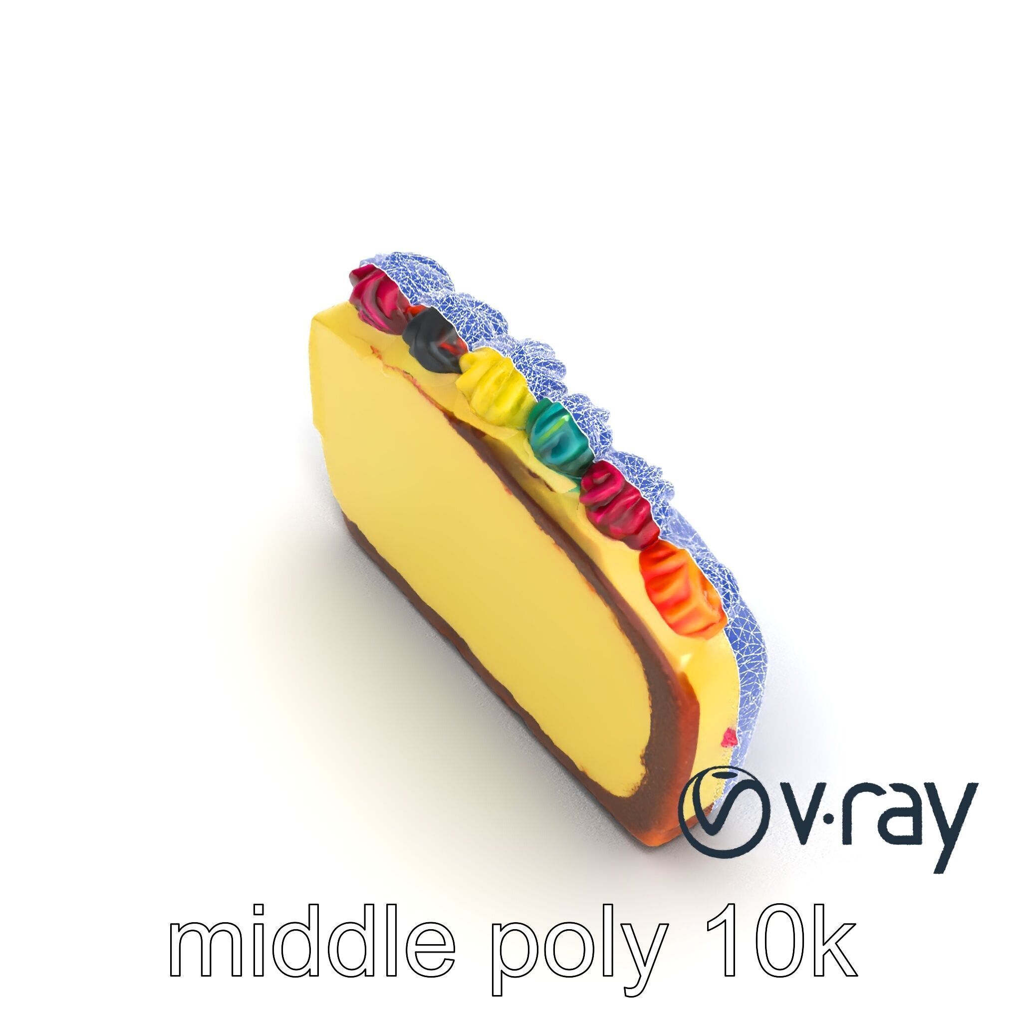 Vibrant Rainbow Cake 3D model pack Low-poly 3D model_13