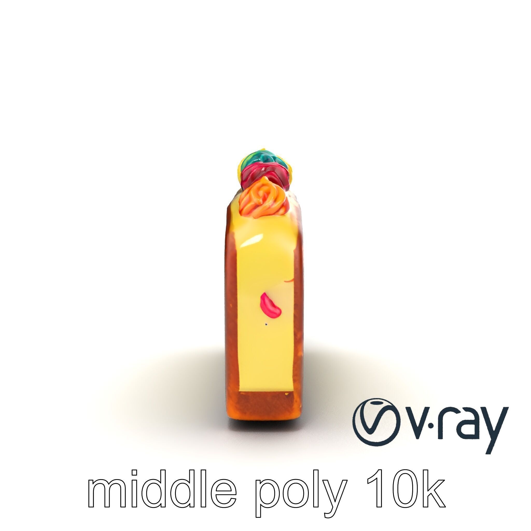 Vibrant Rainbow Cake 3D model pack Low-poly 3D model_17