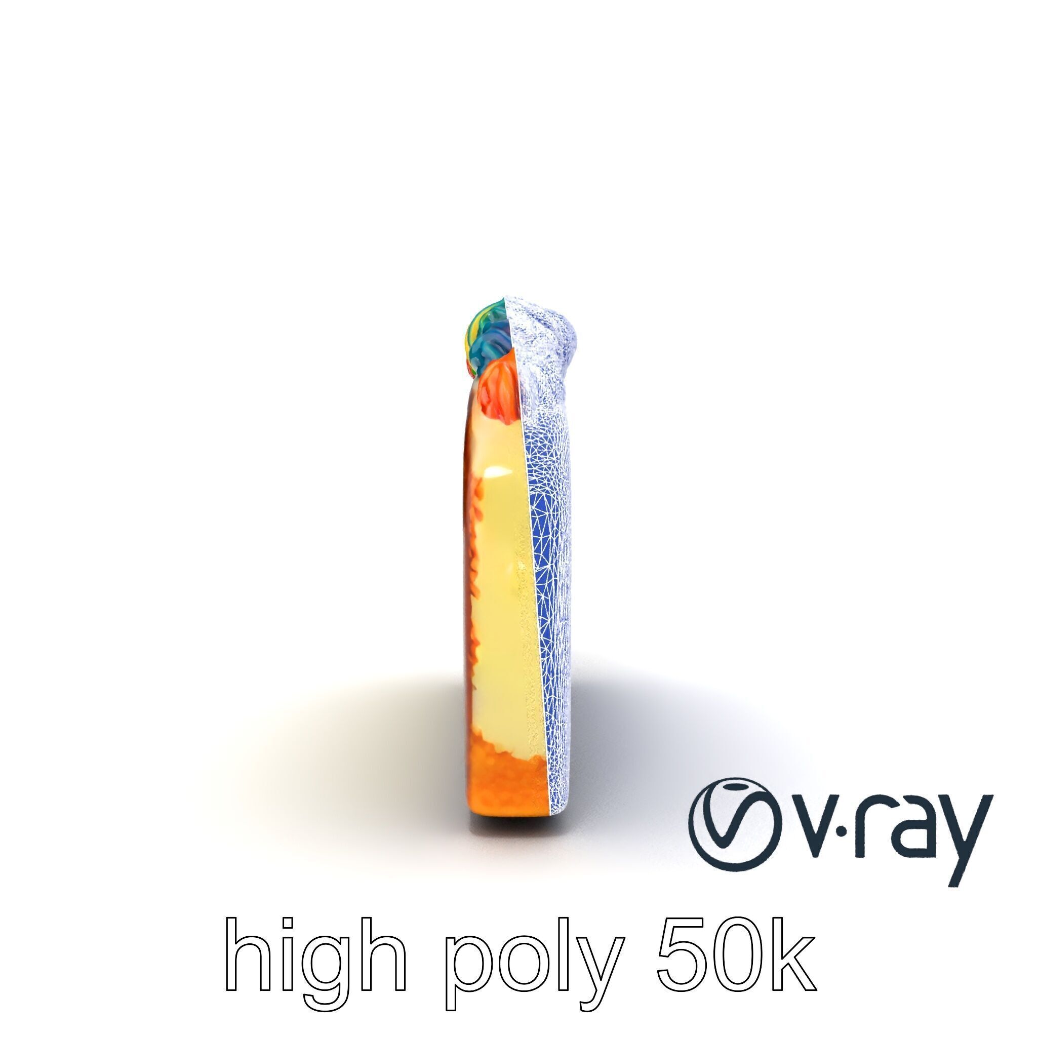 Vibrant Rainbow Cake 3D model pack Low-poly 3D model_15