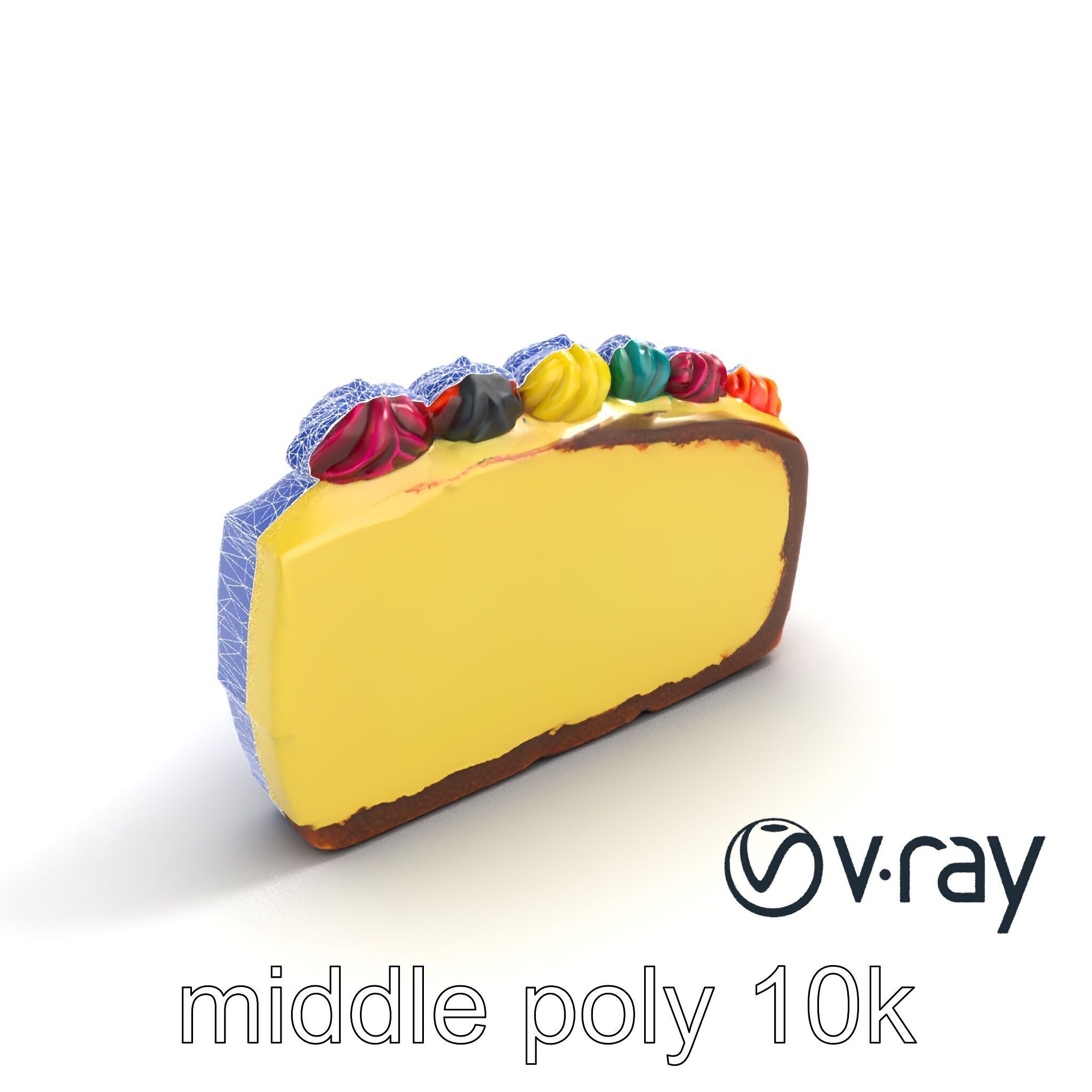 Vibrant Rainbow Cake 3D model pack Low-poly 3D model_16