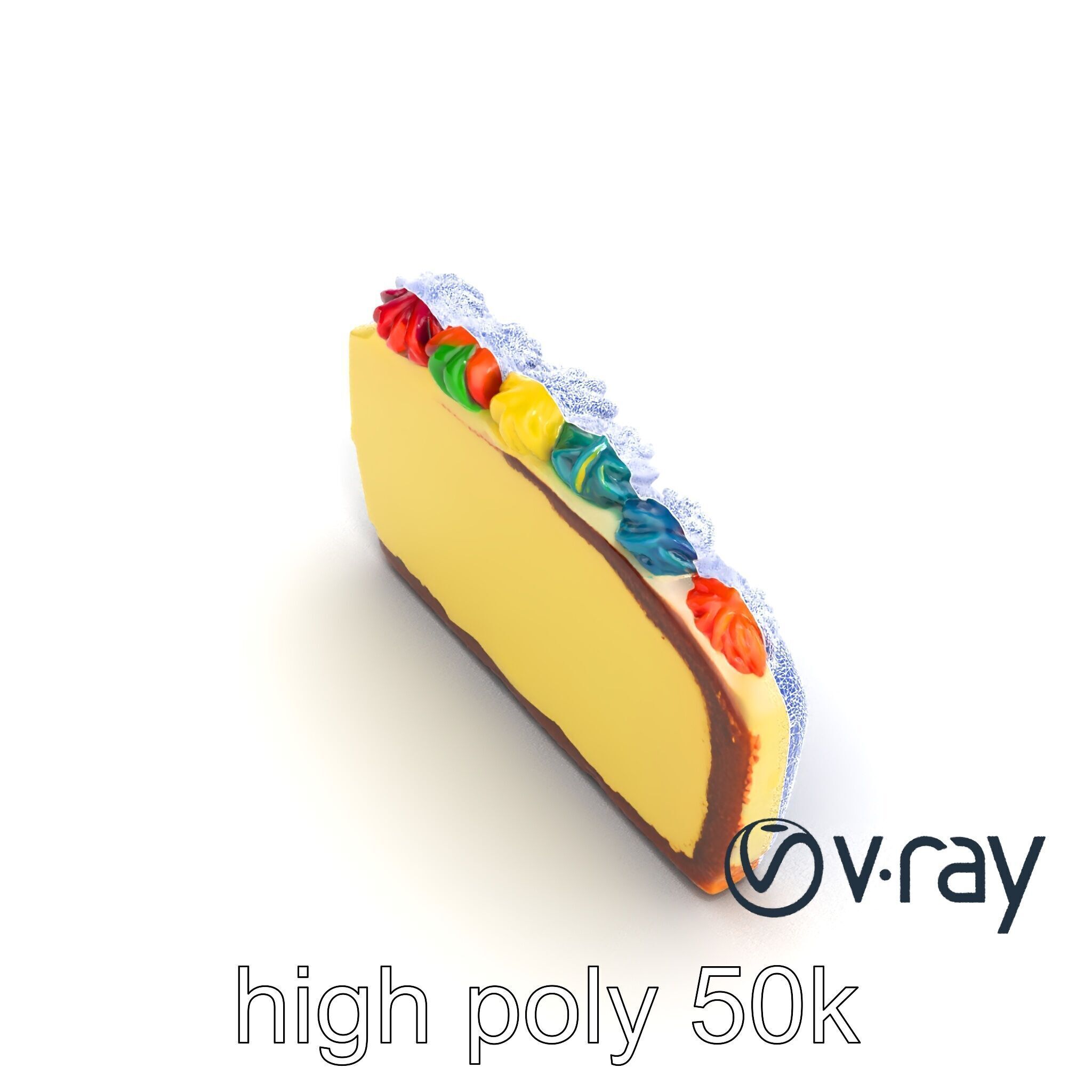 Vibrant Rainbow Cake 3D model pack Low-poly 3D model_21