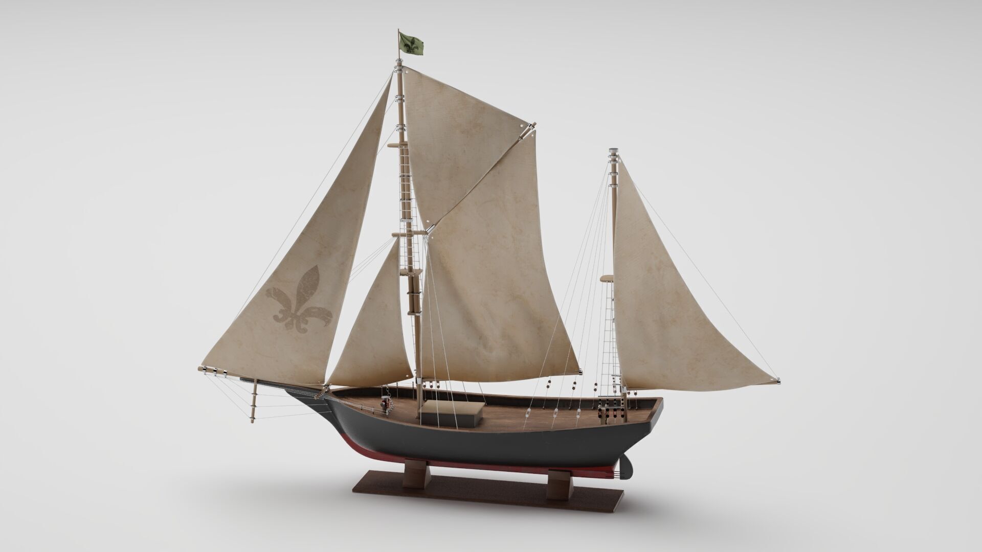 Decorative Ship 3D model_5