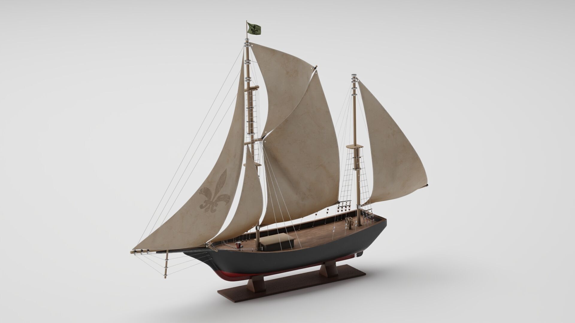 Decorative Ship 3D model_6