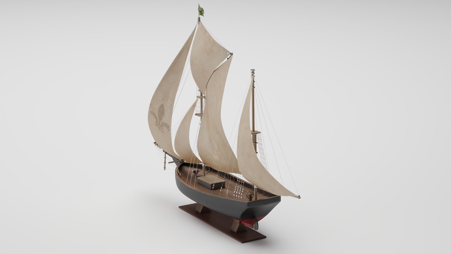 Decorative Ship 3D model_4