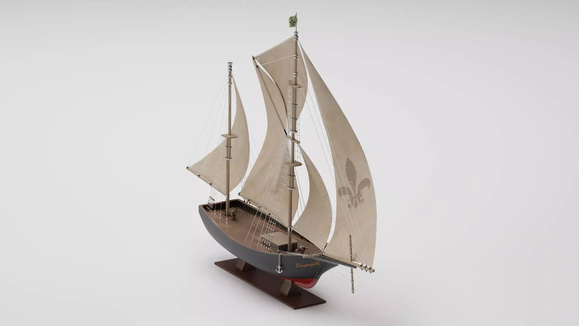 Decorative Ship 3D model_0