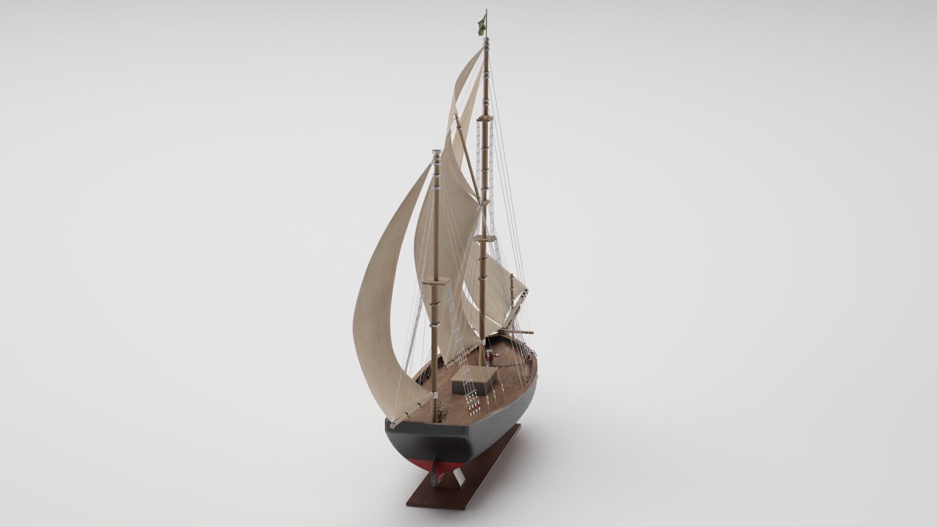 Decorative Ship 3D model_3