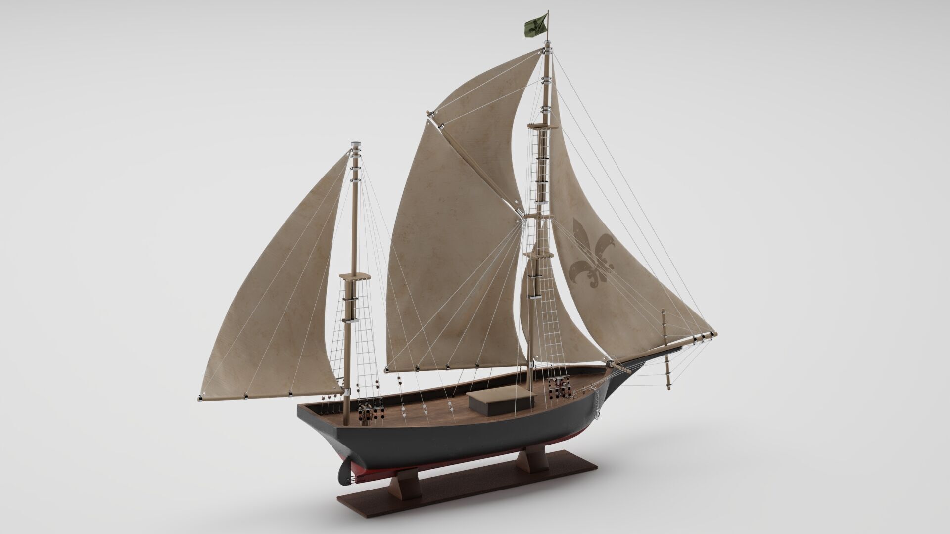Decorative Ship 3D model_2