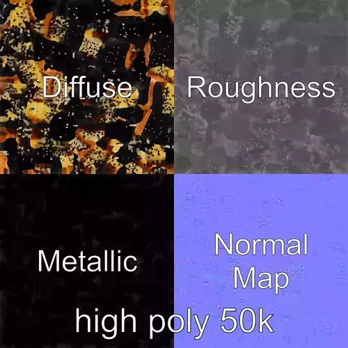 Decadent Black Sesame Cake model pack Low-poly 3D model