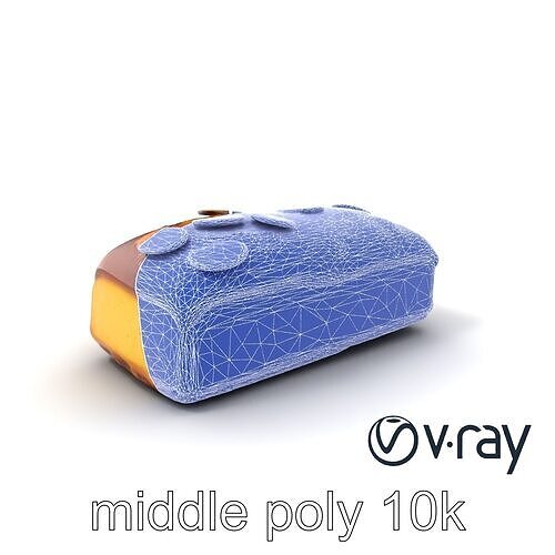 Elegant Almond Cake 3D model pack Low-poly 3D model 6