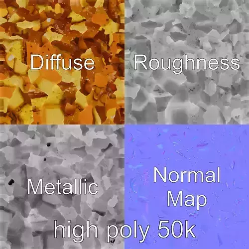 Elegant Almond Cake 3D model pack Low-poly 3D model