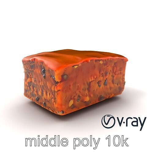 Spiced Rum Cake 3D model pack Low-poly 3D model 3