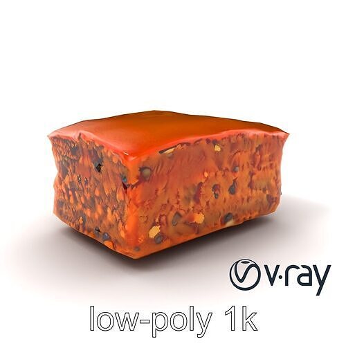 Spiced Rum Cake 3D model pack Low-poly 3D model 2