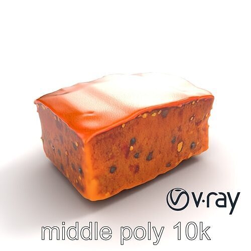 Spiced Rum Cake 3D model pack Low-poly 3D model 6