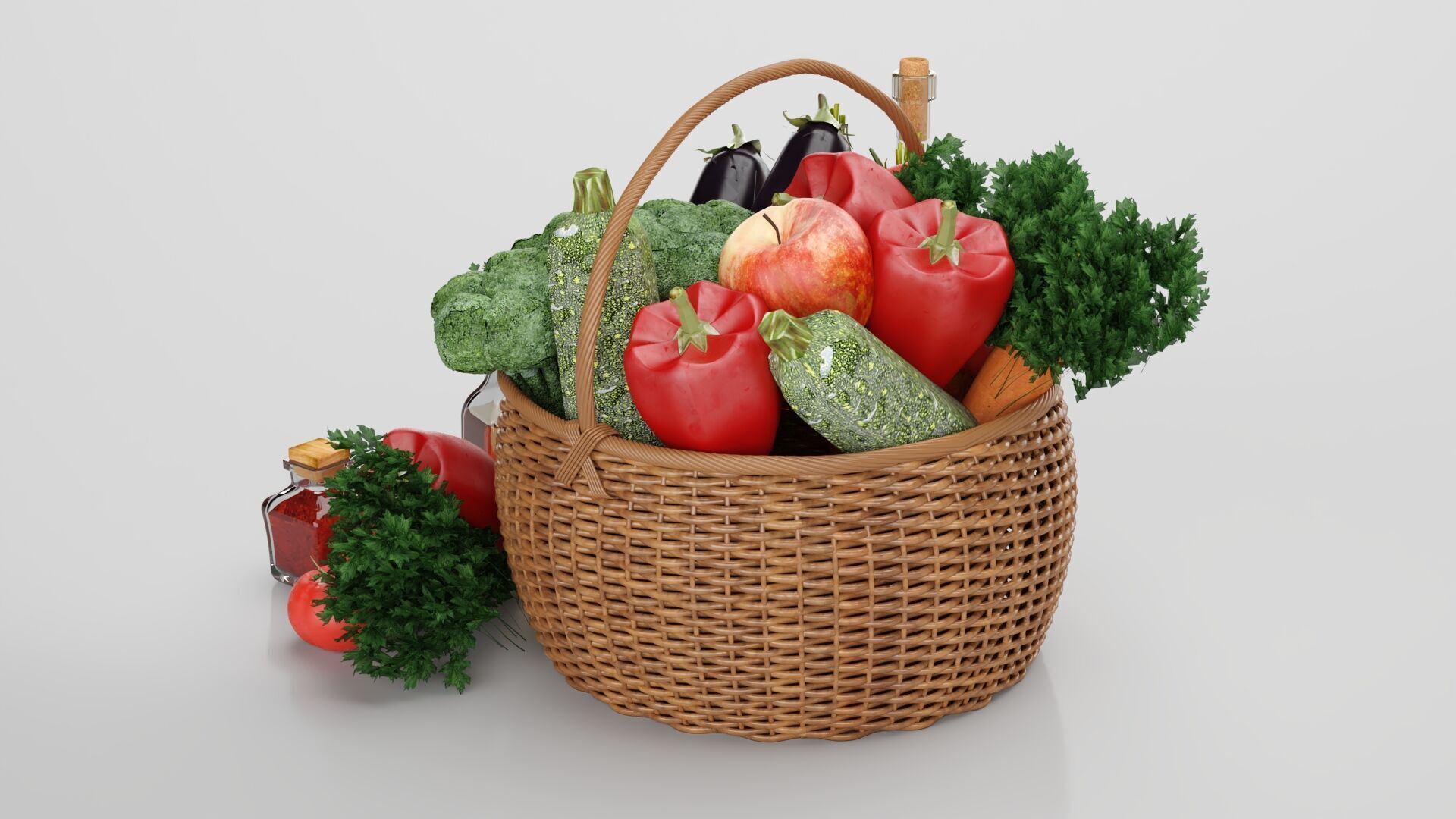 Vegetable Basket 3D model_5