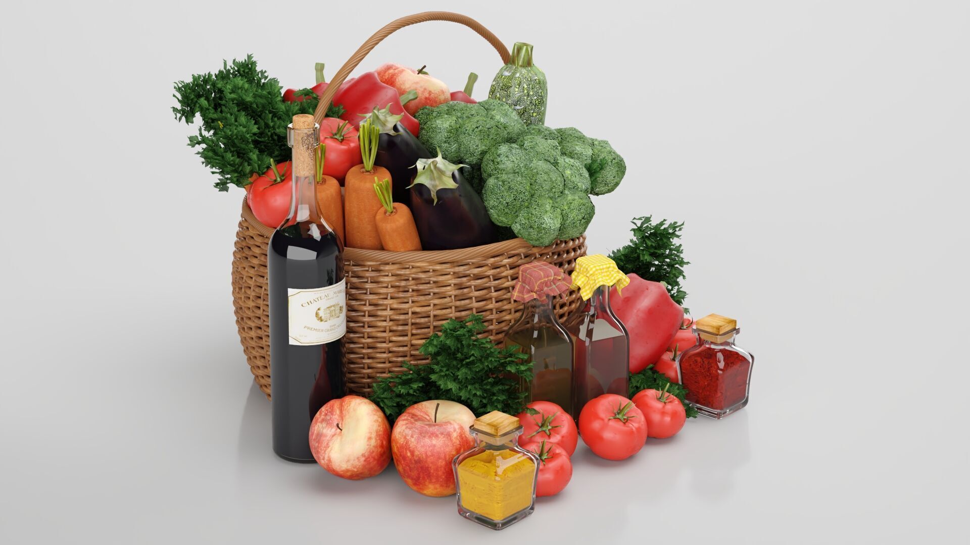 Vegetable Basket 3D model_1