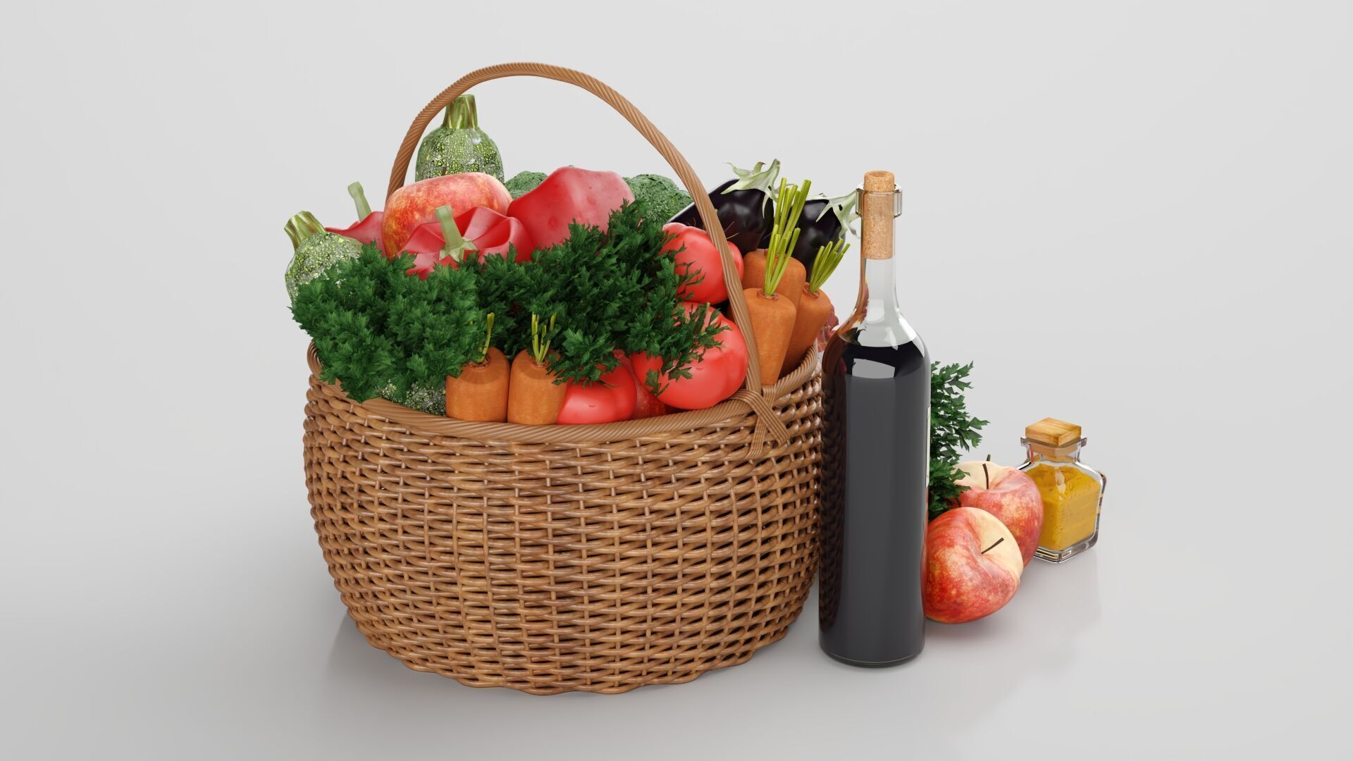Vegetable Basket 3D model_3