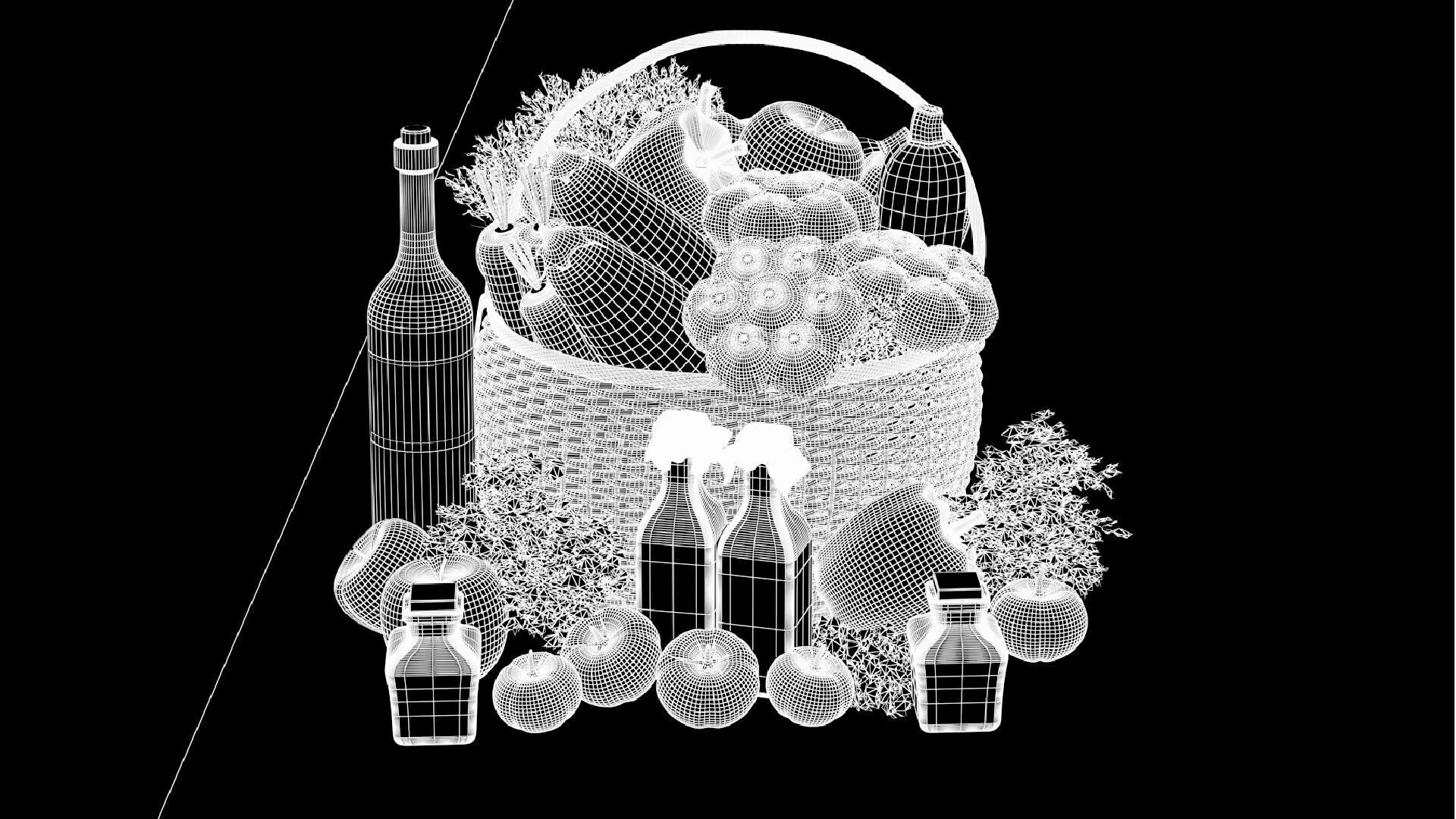 Vegetable Basket 3D model_8