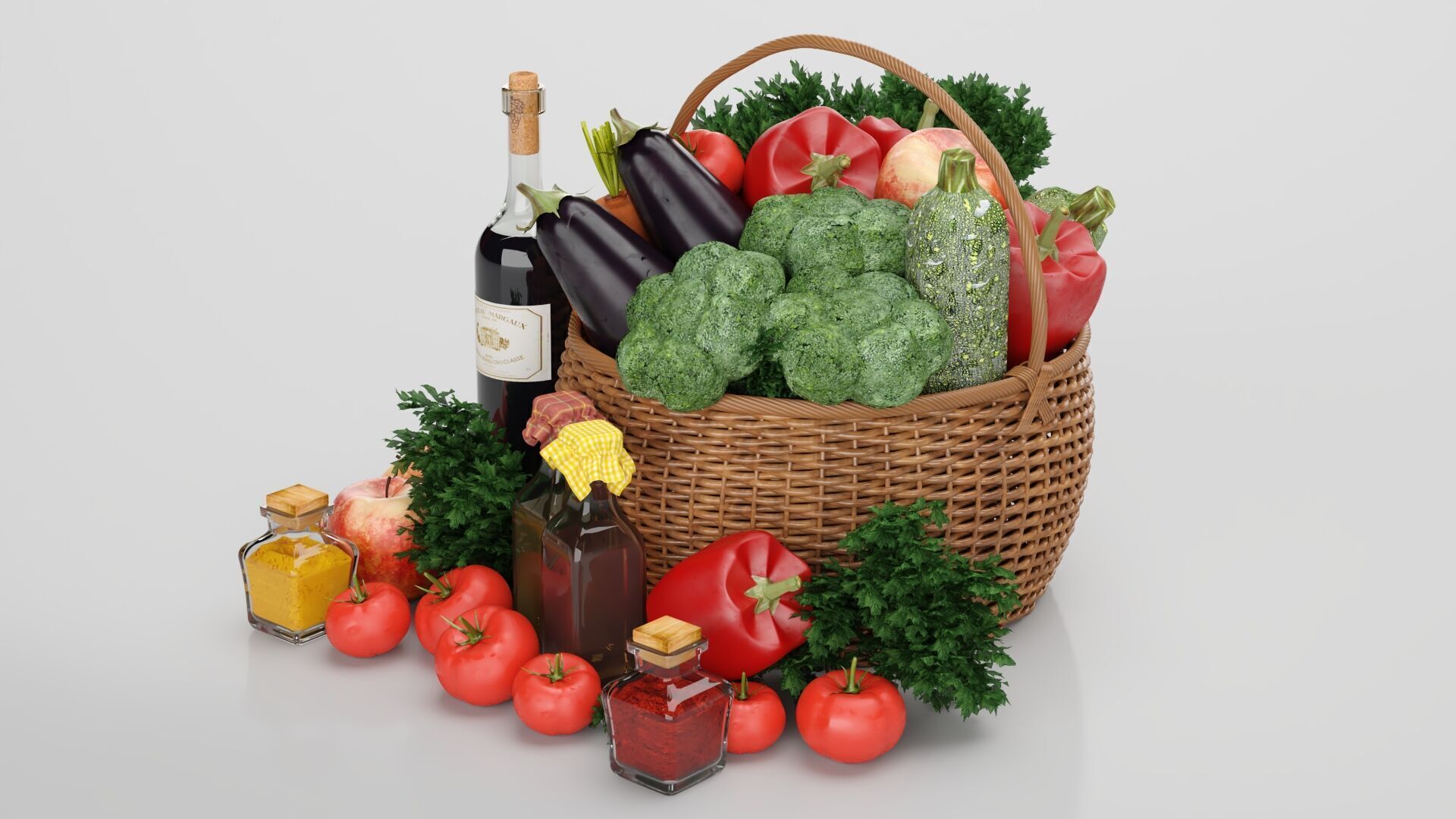 Vegetable Basket 3D model_7