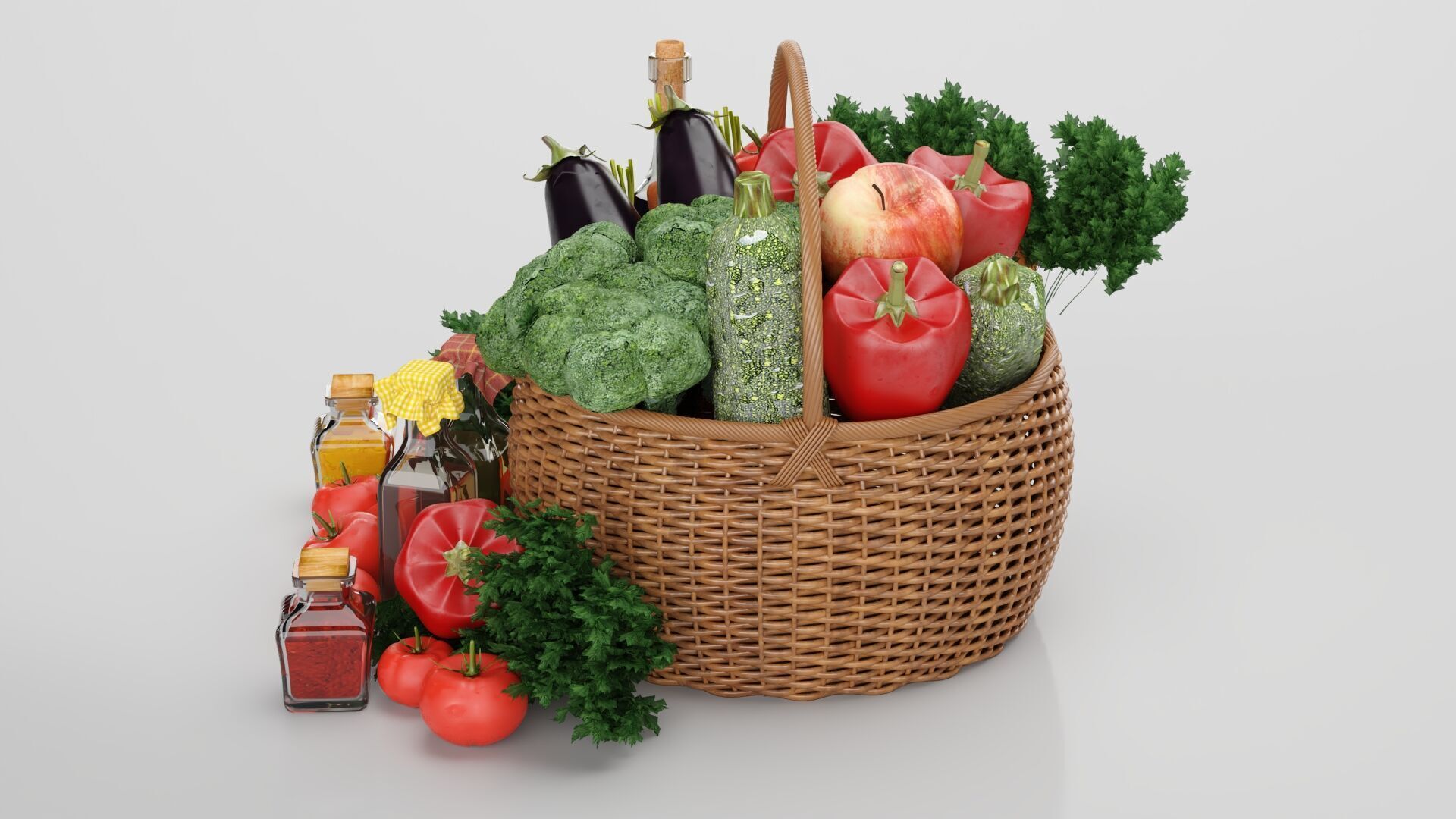 Vegetable Basket 3D model_6