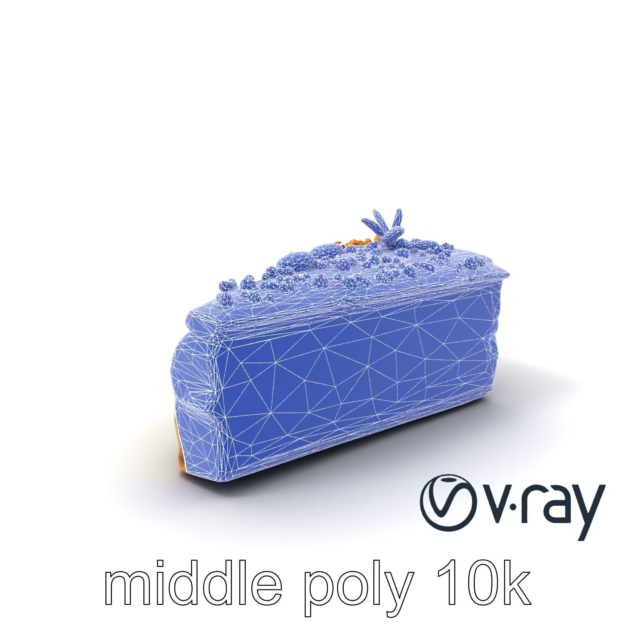 Vibrant Pistachio Cake Slice model pack Low-poly 3D model_9