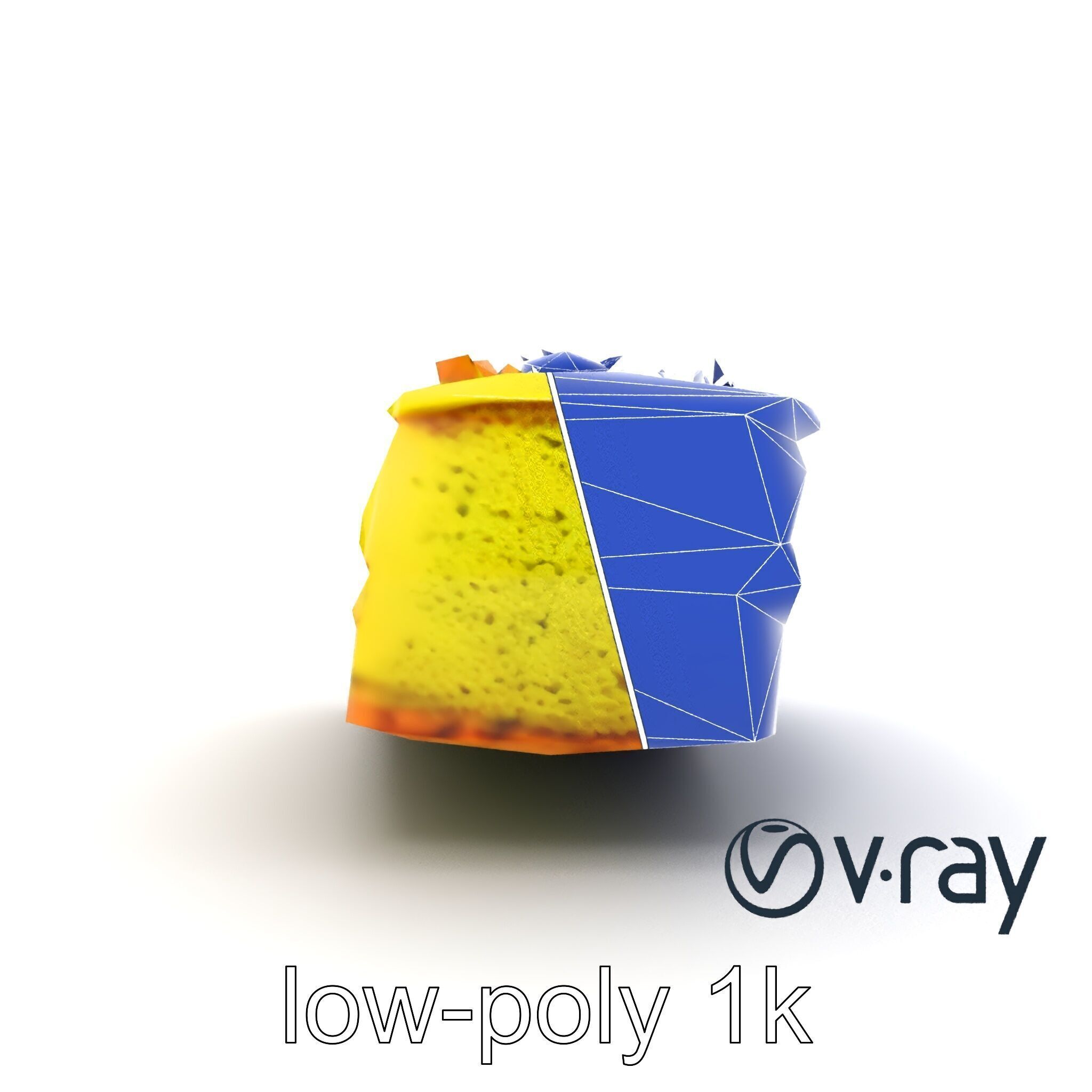 Vibrant Pistachio Cake Slice model pack Low-poly 3D model_16