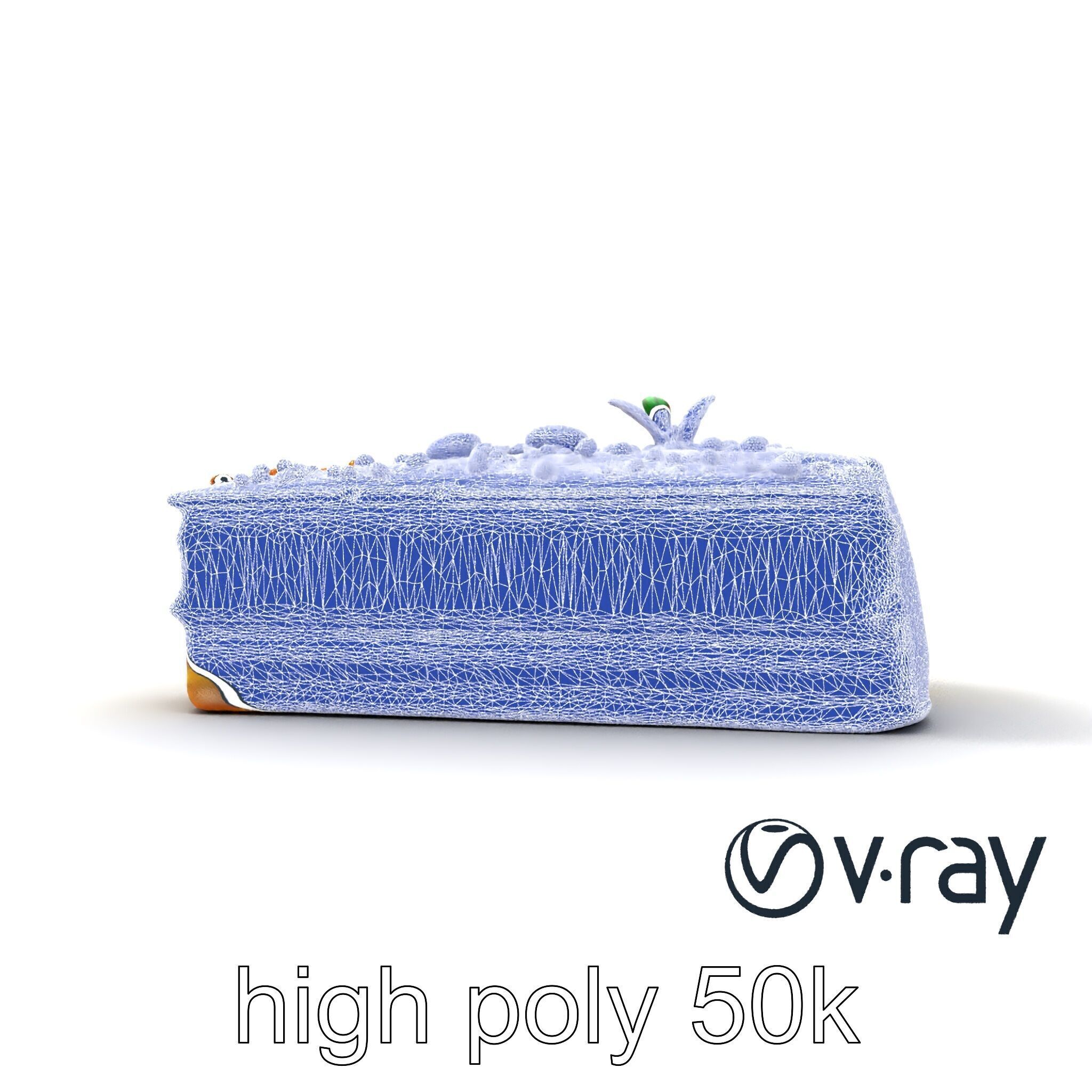 Vibrant Pistachio Cake Slice model pack Low-poly 3D model_24