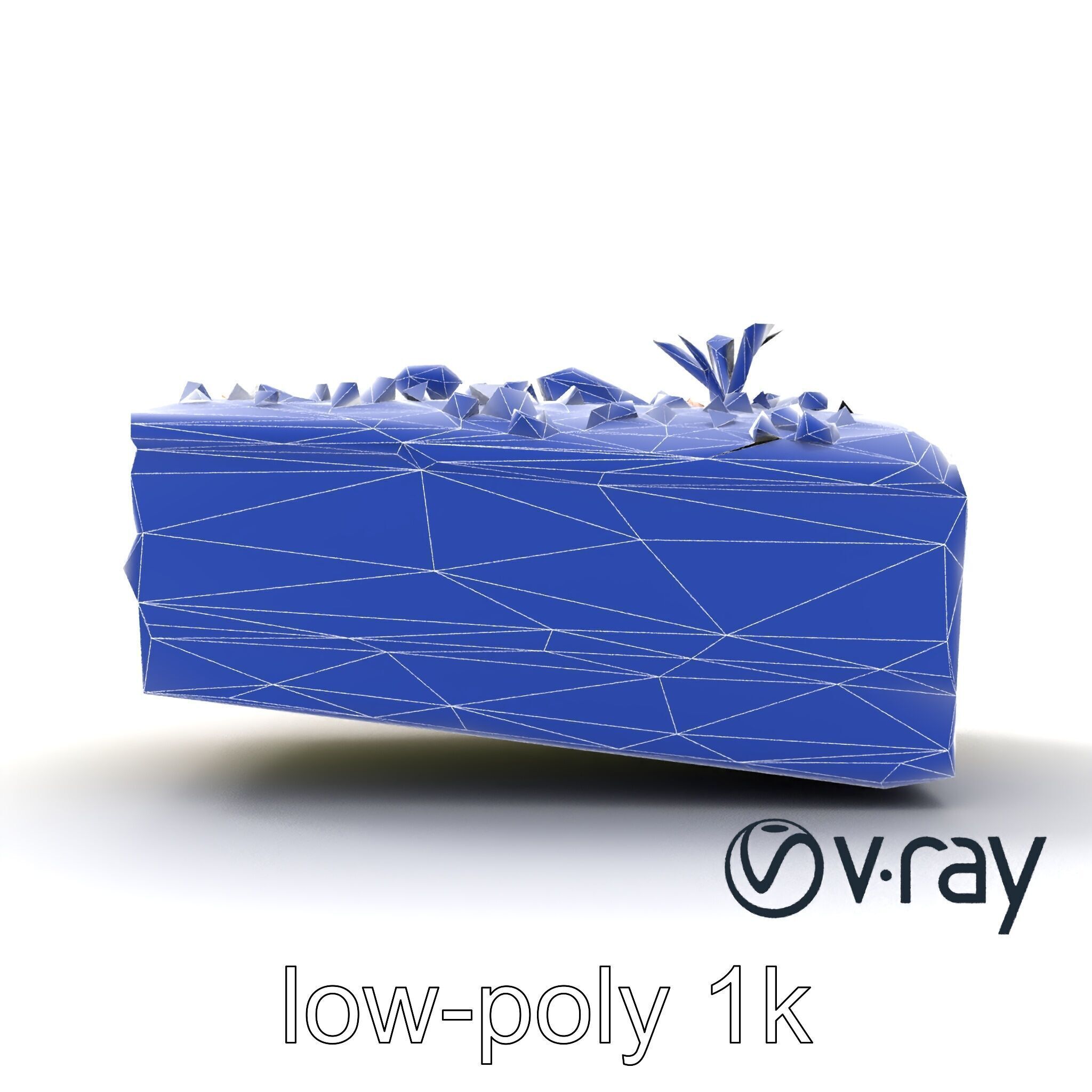 Vibrant Pistachio Cake Slice model pack Low-poly 3D model_30