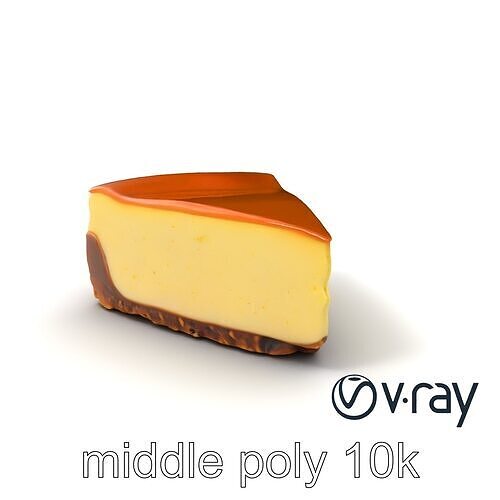 New York Cheesecake Slice model pack Low-poly 3D model 3