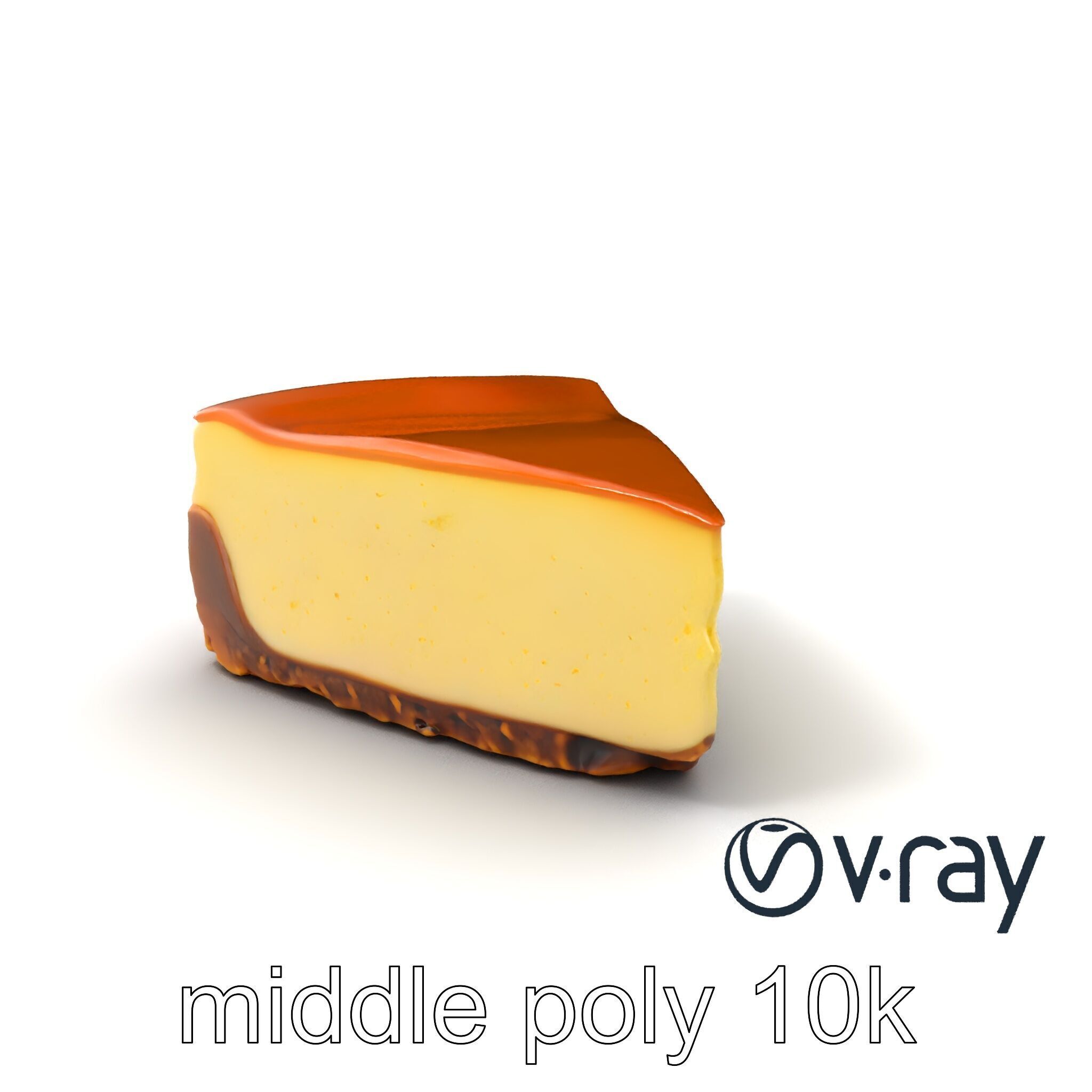 New York Cheesecake Slice model pack Low-poly 3D model_3