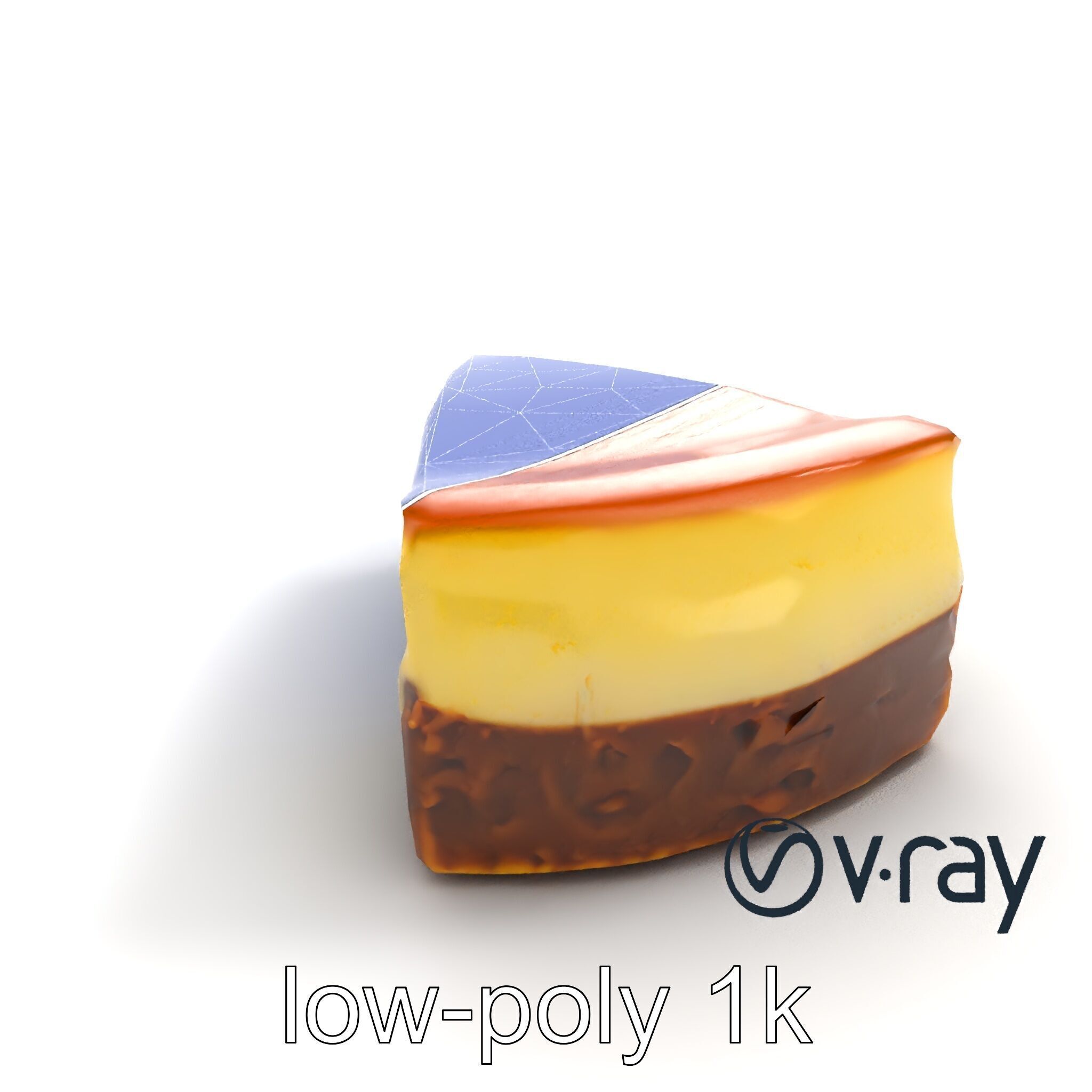 New York Cheesecake Slice model pack Low-poly 3D model_16