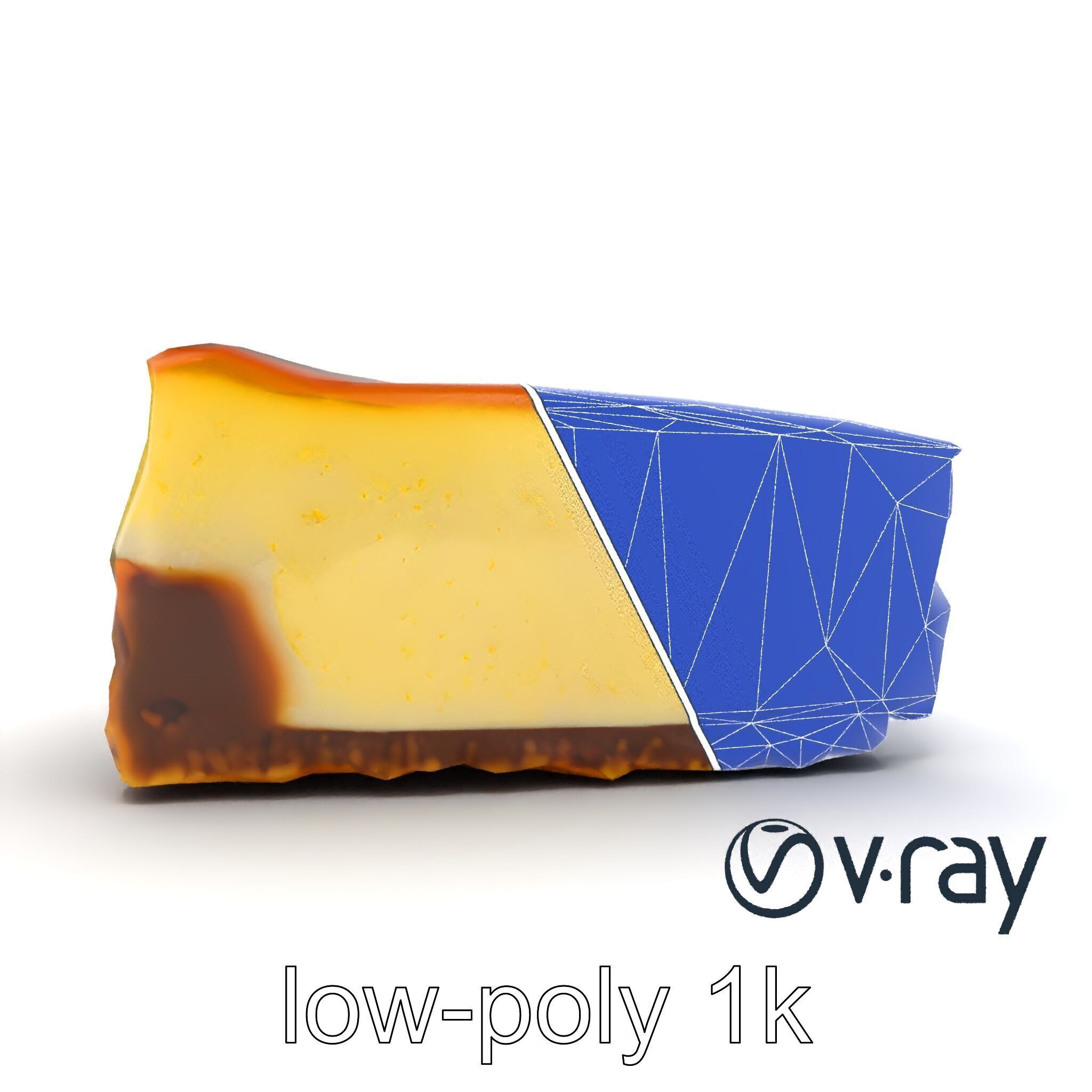 New York Cheesecake Slice model pack Low-poly 3D model_26