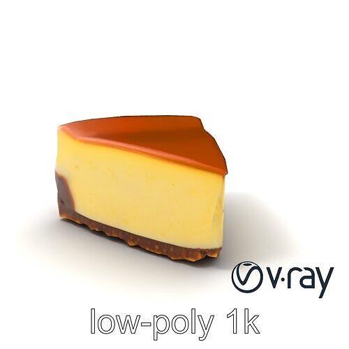 New York Cheesecake Slice model pack Low-poly 3D model 2