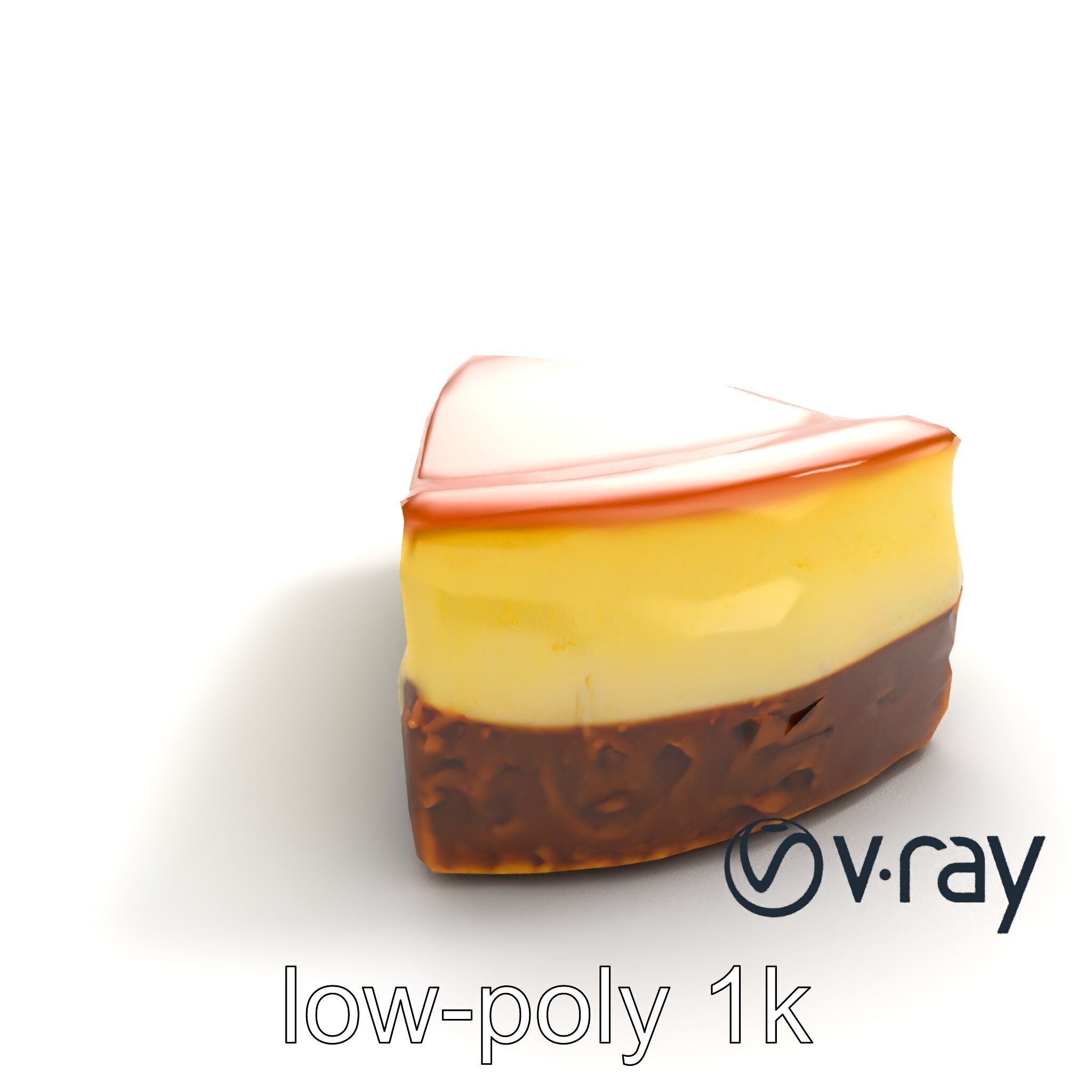 New York Cheesecake Slice model pack Low-poly 3D model_10
