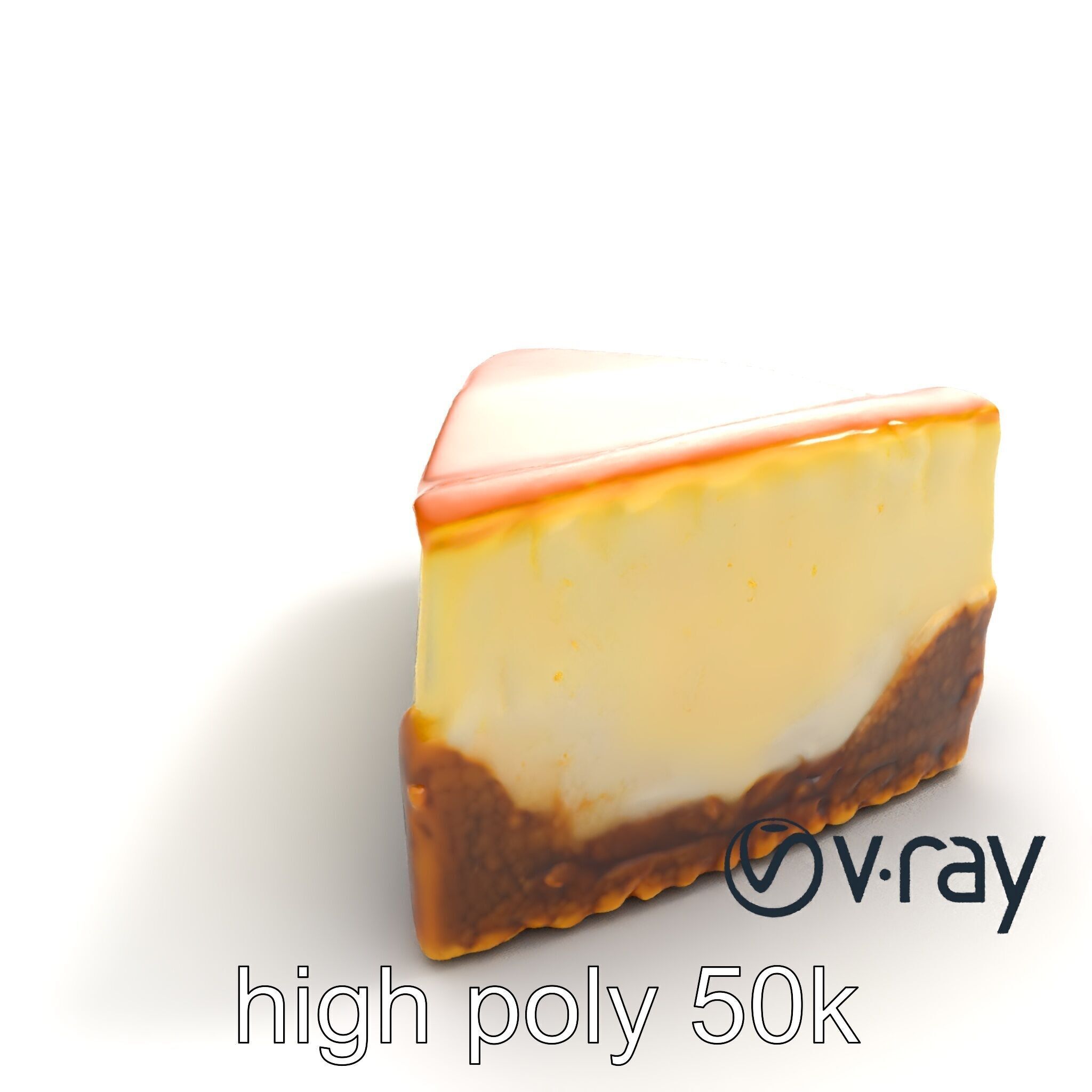 New York Cheesecake Slice model pack Low-poly 3D model_11