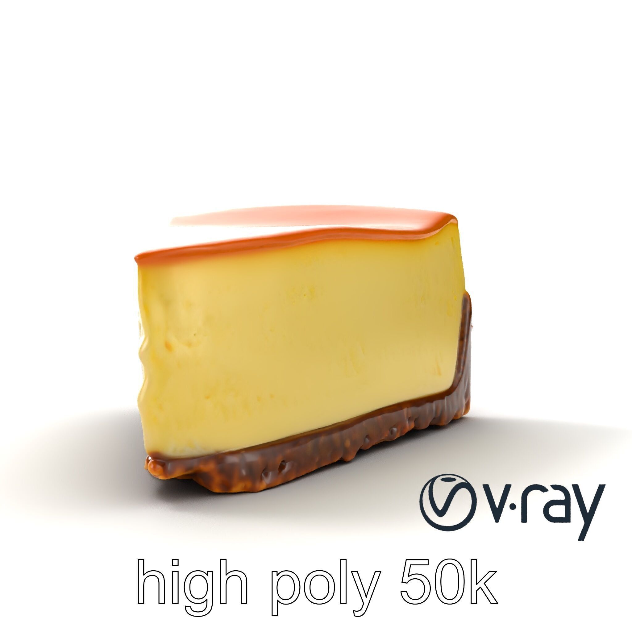 New York Cheesecake Slice model pack Low-poly 3D model_12