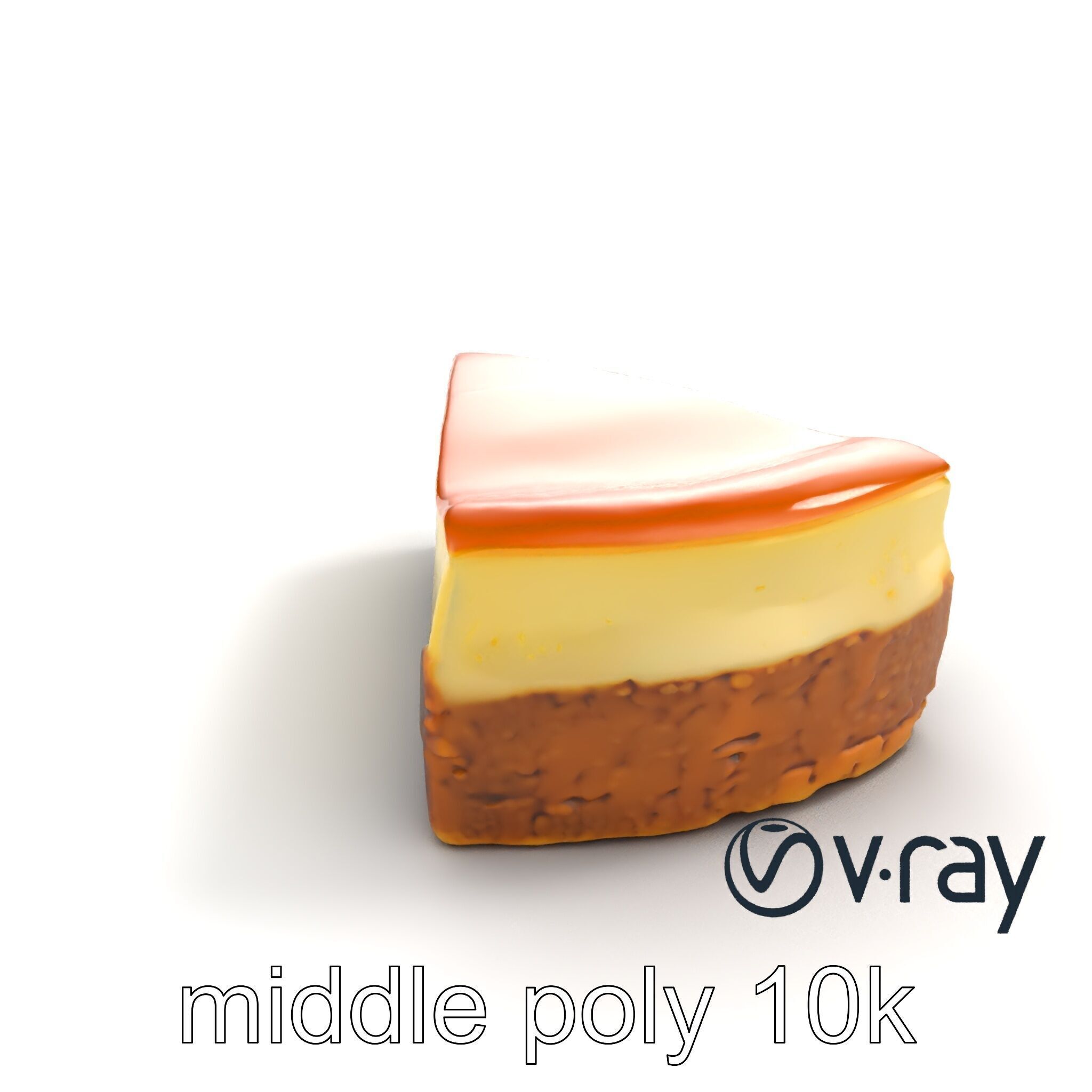 New York Cheesecake Slice model pack Low-poly 3D model_6