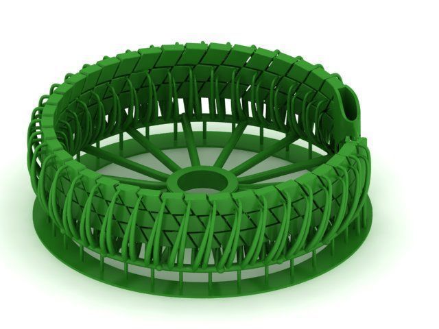 5 SET HIGHLY SOLD READY TO PRINT UNISEX BRACELET SPIRAL TYPE 3D Model Collection_3