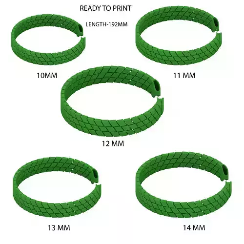 5 SET HIGHLY SOLD READY TO PRINT UNISEX BRACELET SPIRAL TYPE 3D Model Collection