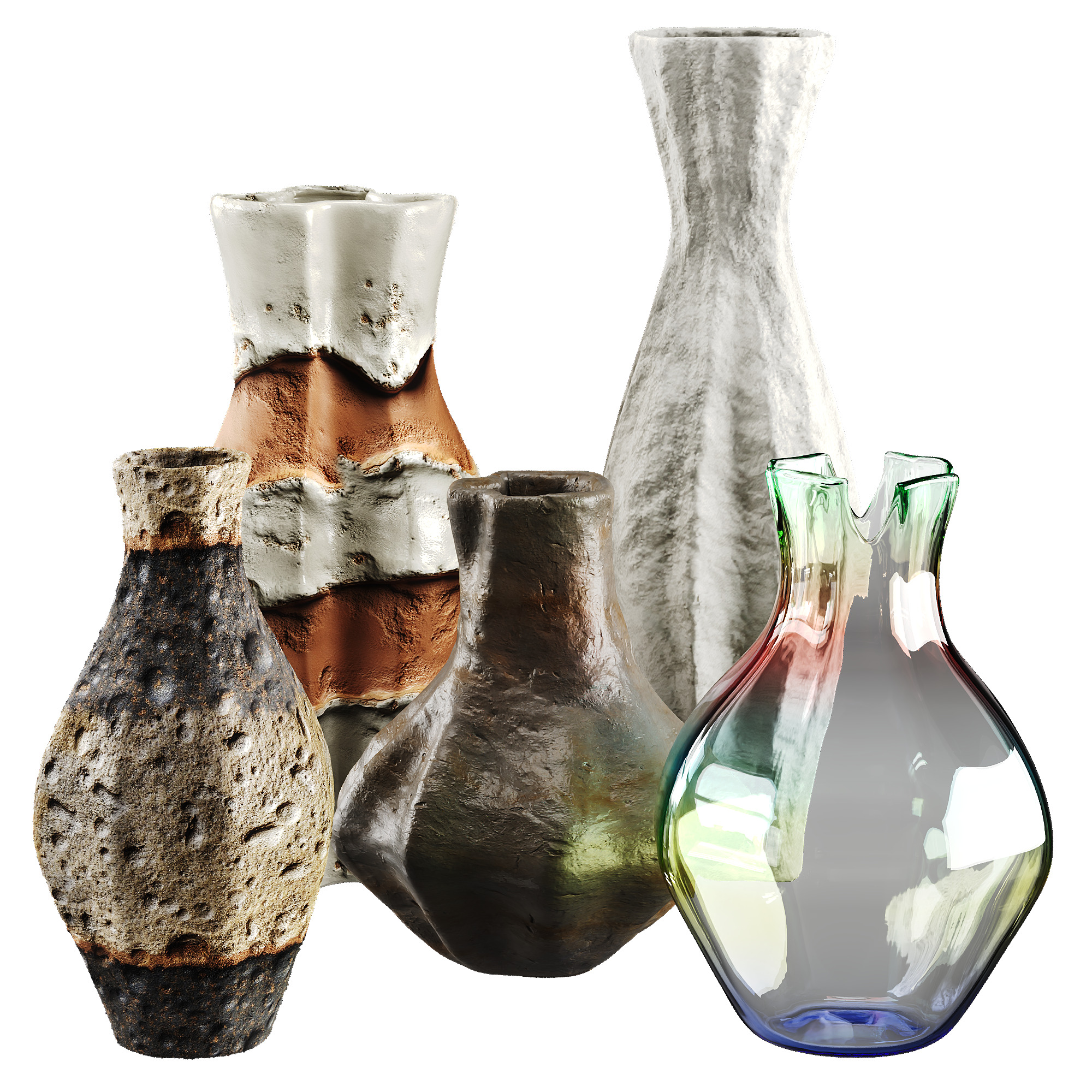 Vase decor Low-poly 3D model_29